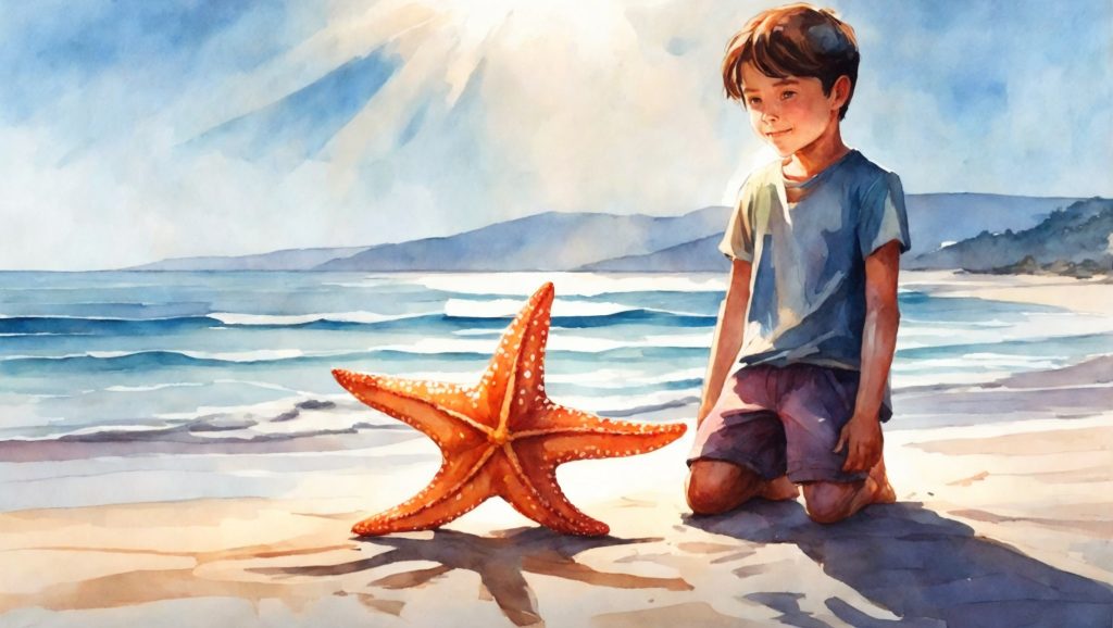 El niño y la Estrella de Mar